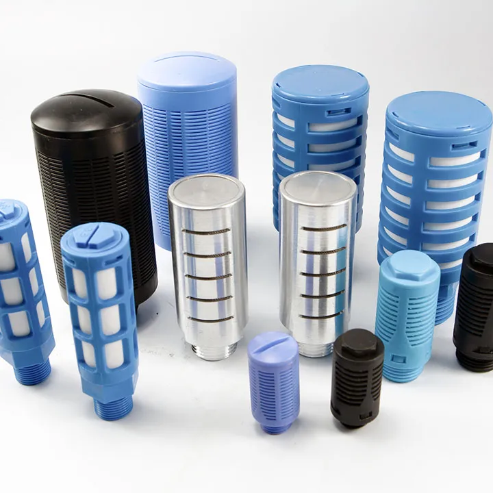PLASTIC SILENCER SPL-F 1/4 WITH WOOL FELT + ALUMINIUM NET COLOR LIGHT BLUE - View 1