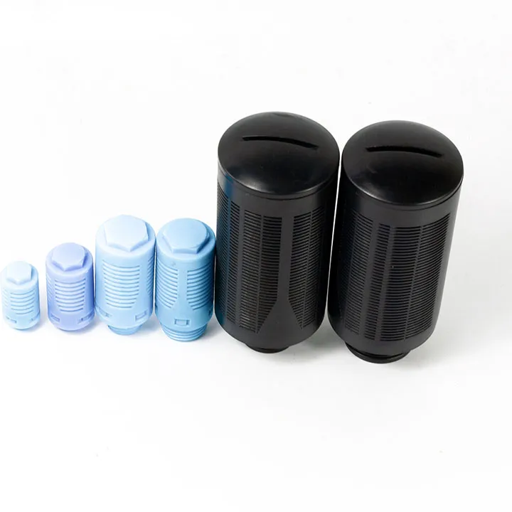 PLASTIC SILENCER SPL-F 1/4 WITH WOOL FELT + ALUMINIUM NET COLOR LIGHT BLUE - View 2